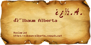 Ölbaum Alberta névjegykártya